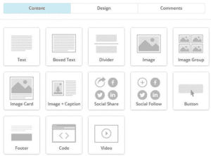 Mail Chimp Drag and Drop Feature