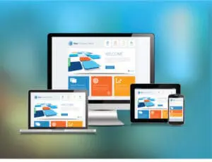 Web design displayed in various media platforms