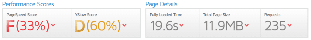 Hensel Phelps GTMetrics Scores - Great Commercial Construction Websites