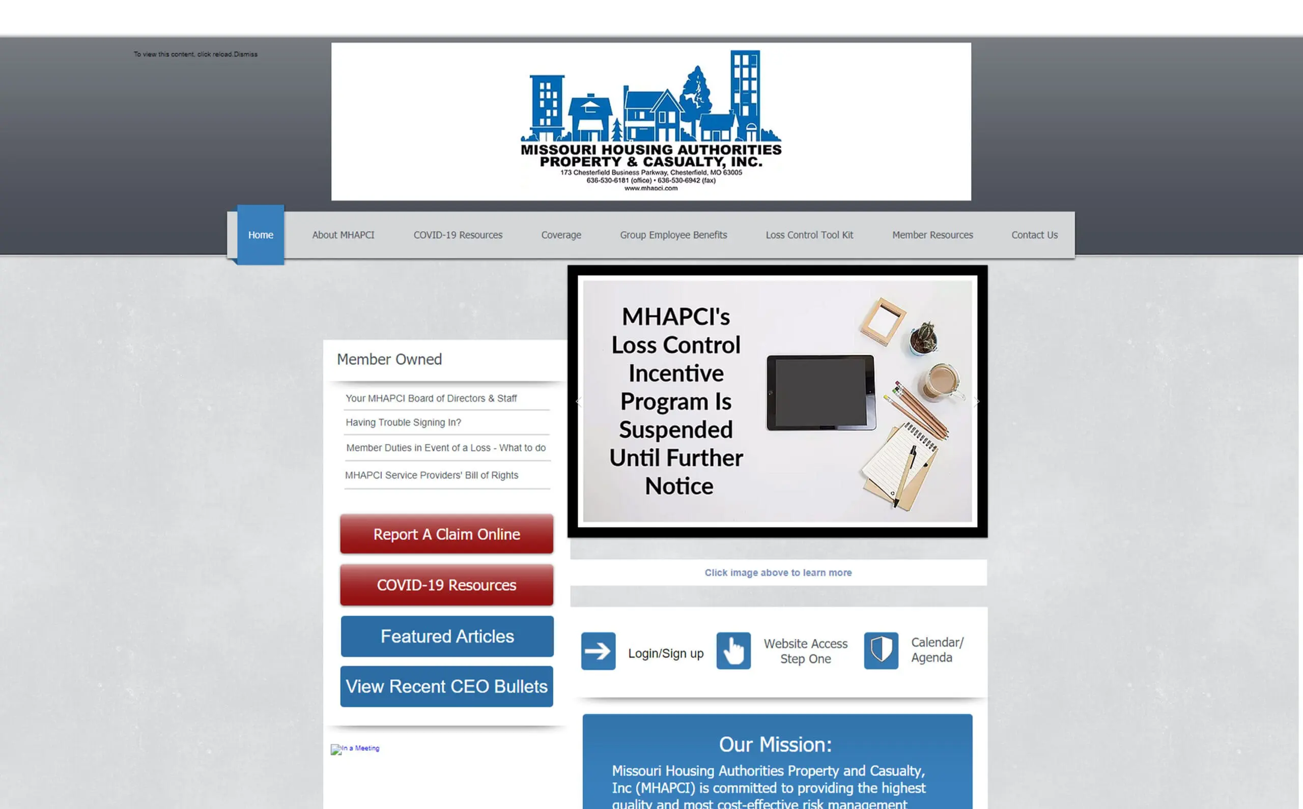 Missouri Housing Authorities Property & Casualty, Inc. Before