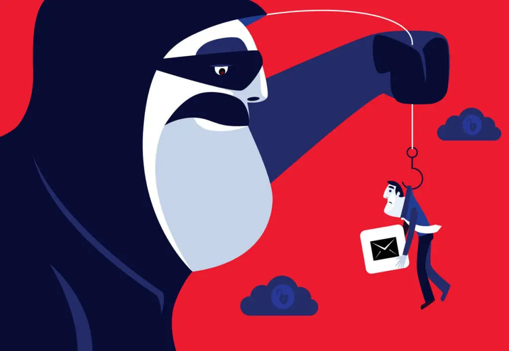 Hacker Phishing And Catching Businessman