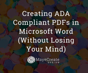 Creating ADA Compliant PDFs in Microsoft Word (Without Losing Your Mind)