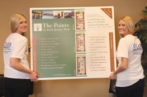 Company shirts are always a good choice when taking company photos.