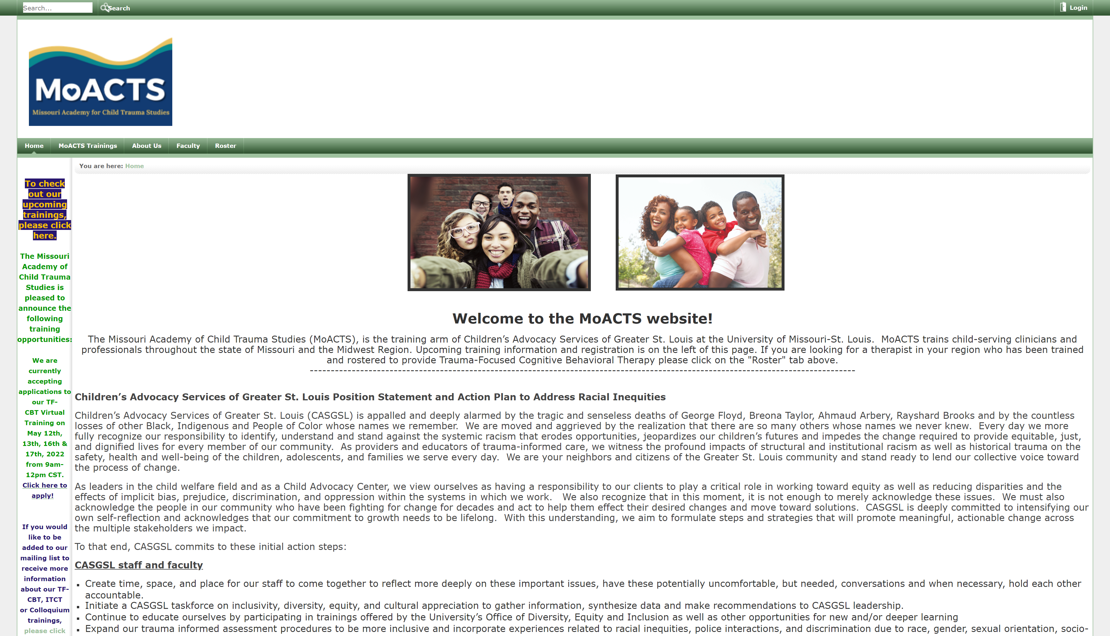 The Missouri Academy for Child Trauma Studies Before