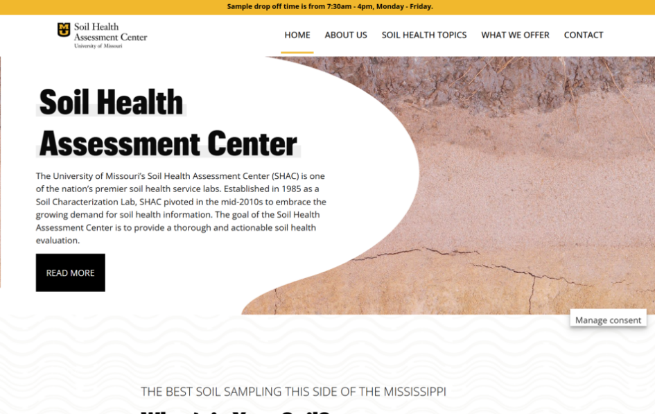 Soil Health Assessment Center After