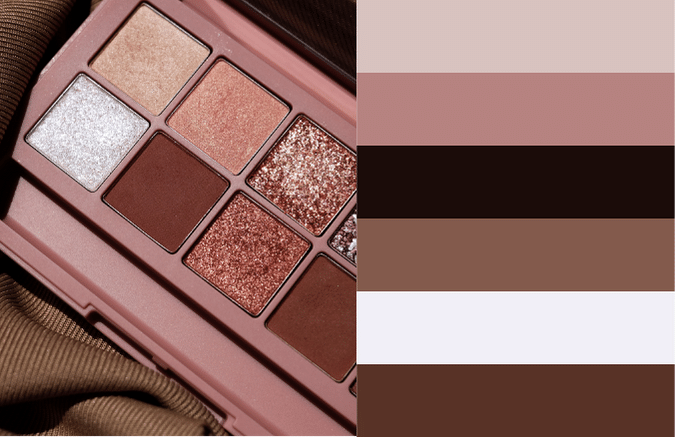 muted eyeshadow shades with matching color palette