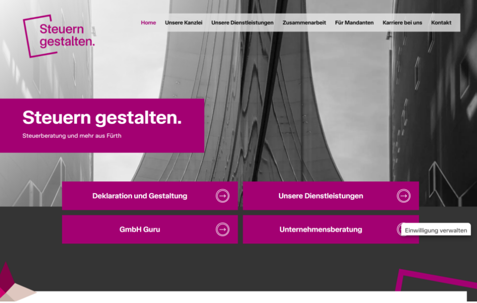 Steuern gestalten. After